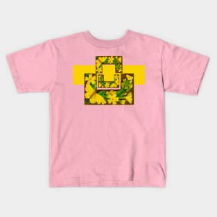 Stylized yellow butterfly Kids T-Shirt